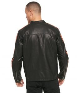 Mens Black Motorcycle Jacket