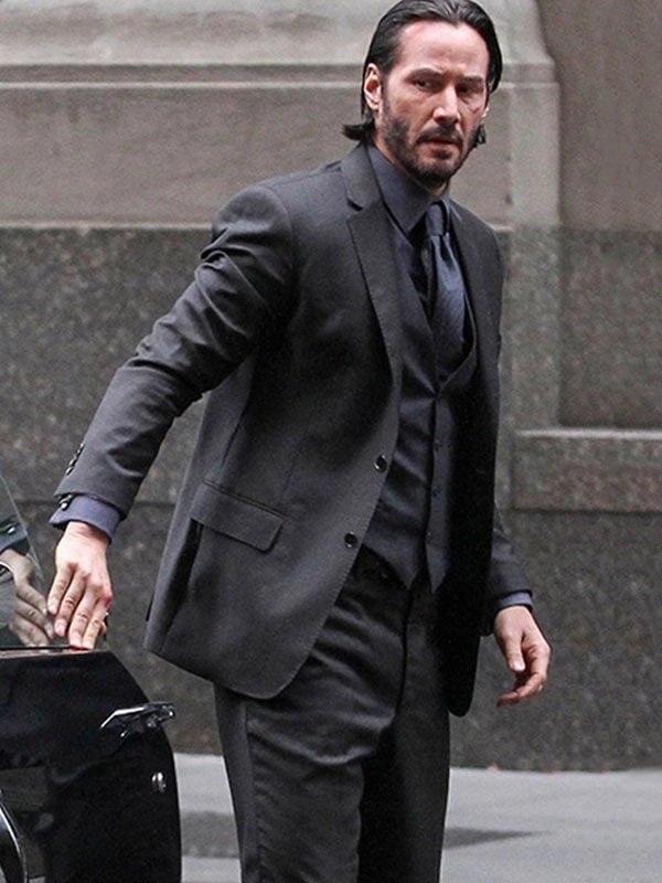 Keanu Reeves John Wick Grey Suit for Sale - Hleatherjackets