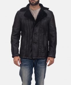 Mens Shearling Leather Coat
