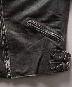 Skull Distressed Biker Jacket
