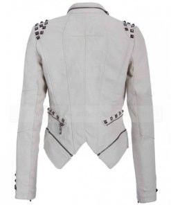 White Studded Punk Jacket