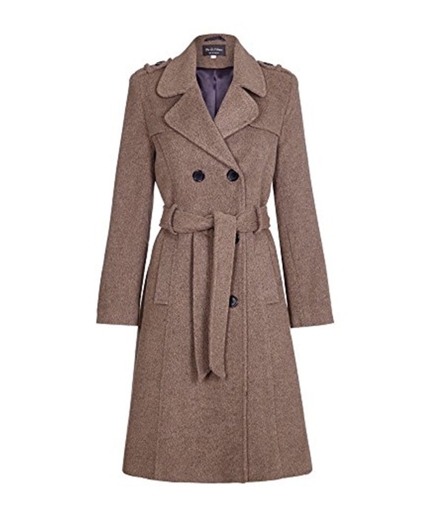 Belted Wool Trench Coat