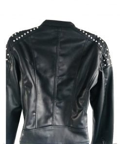Black Studded Cafe Racer Jacket