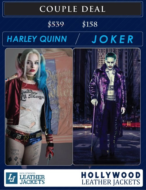 Couples Halloween Costume Harley Quinn & Joker - Hollywood Leather Jackets