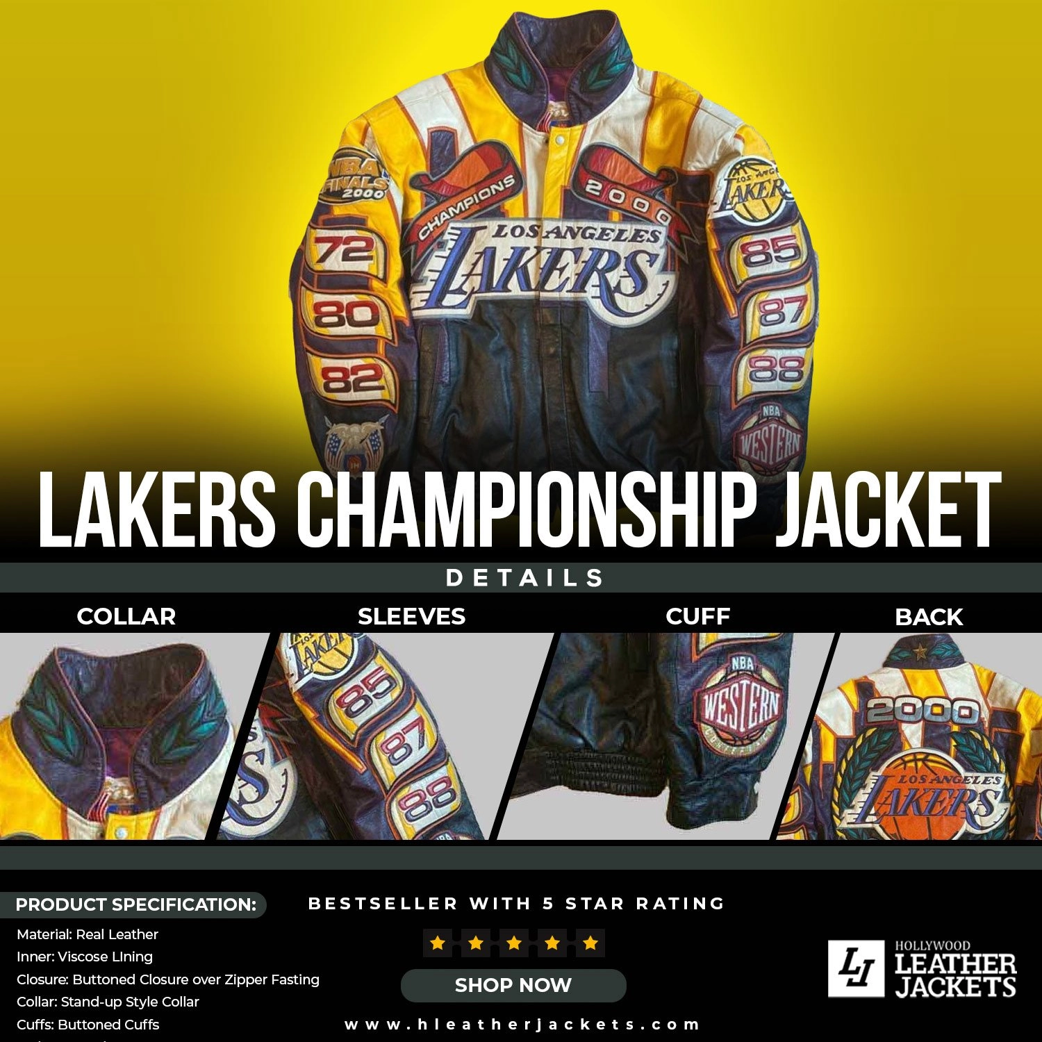 Lakers Championship Leather Jacket