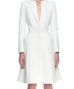 Alice Braga Queen of The South White Cotton Coat