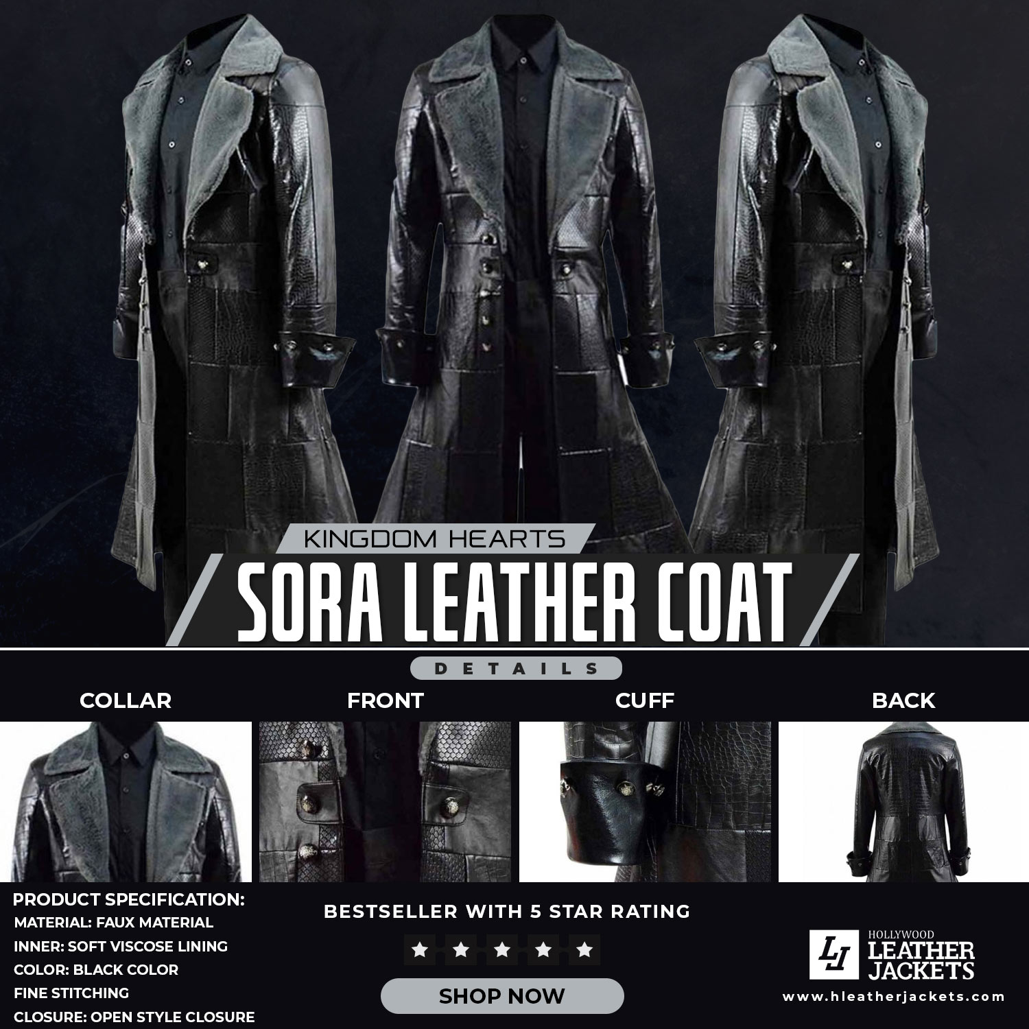 Kingdom hearts hotsell trench coat