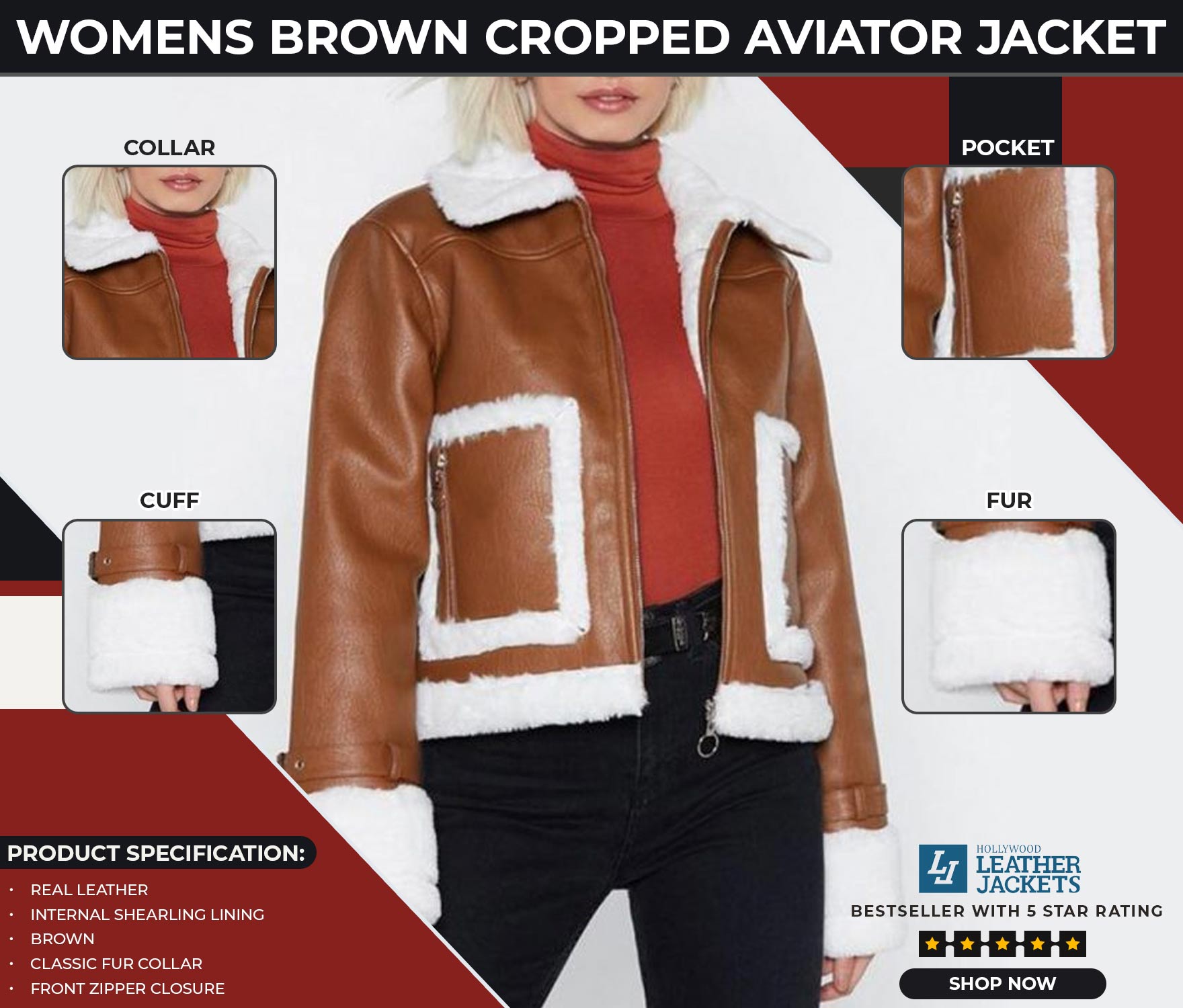 Crop aviator jacket online
