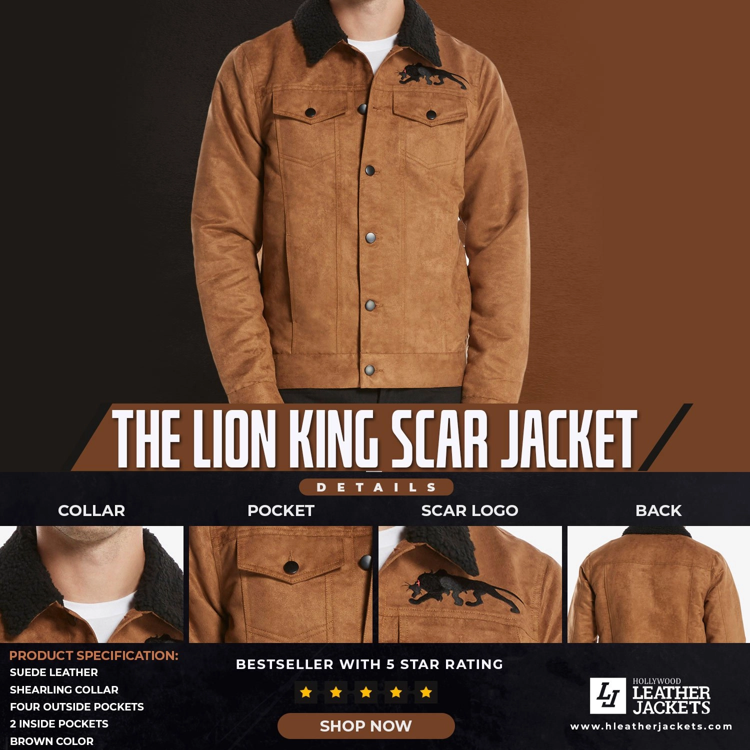 The Lion King Jacket | Chiwetel Ejiofor Scar Jacket