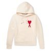 White & Red Heart Hoodie