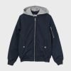 Zipper Bomber Dark Blue Jacket