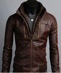 Brown Faux Leather jacket