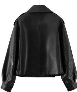 womens Oversized leather jacket