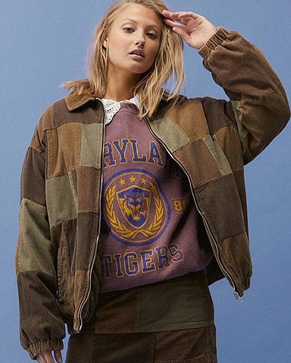 Patchwork Harrington Jacket