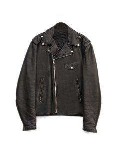 Black Vintage Excelled Motorcycle Leather Jacket For Men