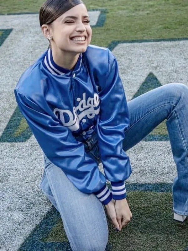 Sofia Carson Dodgers Bomber Jacket Upto 30 OFF