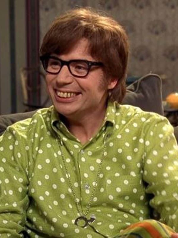 Austin Powers Green Shirt Mike Myers Austin Powers Green Dotted Shirt