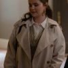 Only Murders In the Building S03 Selena Gomez White Trench Coat