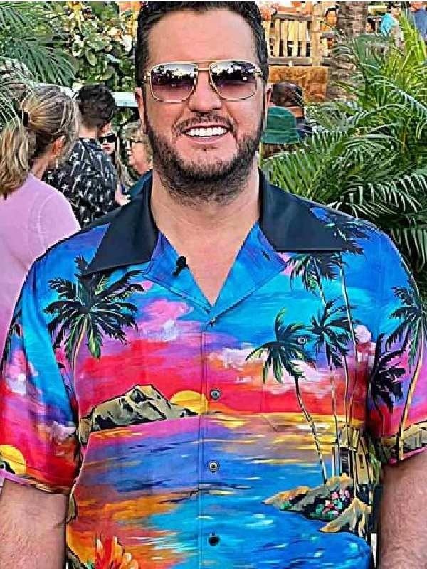 American Idol Luke Bryans Hawaiian Print Shirt | HLJ