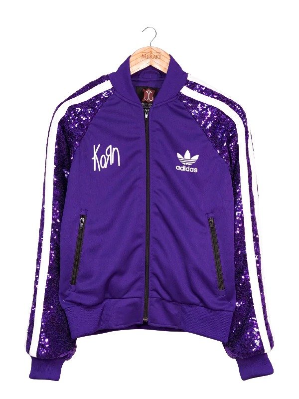 KoRn x Adidas Purple Sequin Jacket - Hollywood Leather Jackets