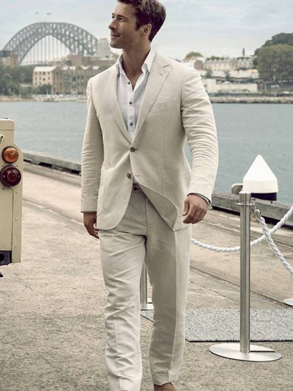 Anyone But You Glen Powell White Suit