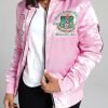 AKA Alpha Kappa Satin Bomber Jacket