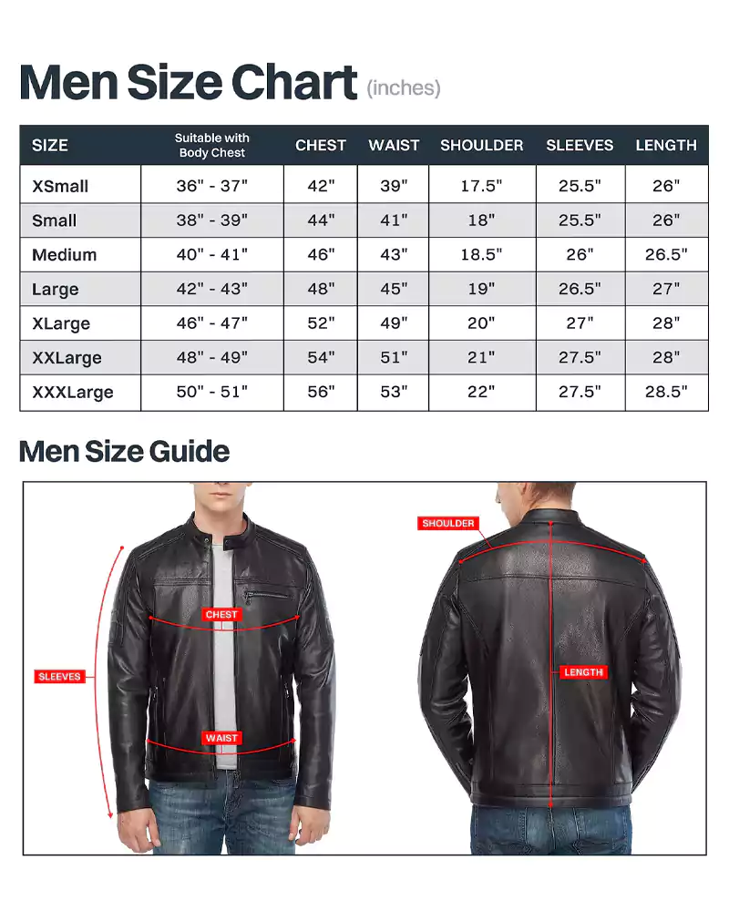 Drake jacket size chart deals