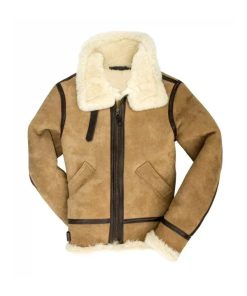 B3 Bomber Suede Leather Shearling Jacket