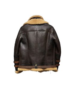 B3 Flight Sheepskin Aviator Fur Leather Jacket