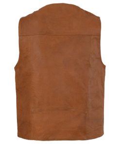 Brown Plain Vest For Men's