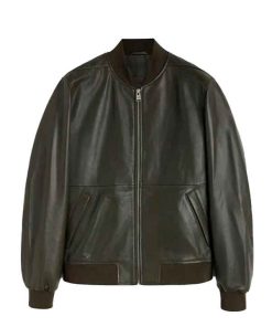 Men Classic Bomber Leather Jacket