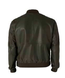Classic Bomber Leather Jacket For Men’s