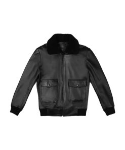 Black G-1 Flight Leather Bomber Jacket