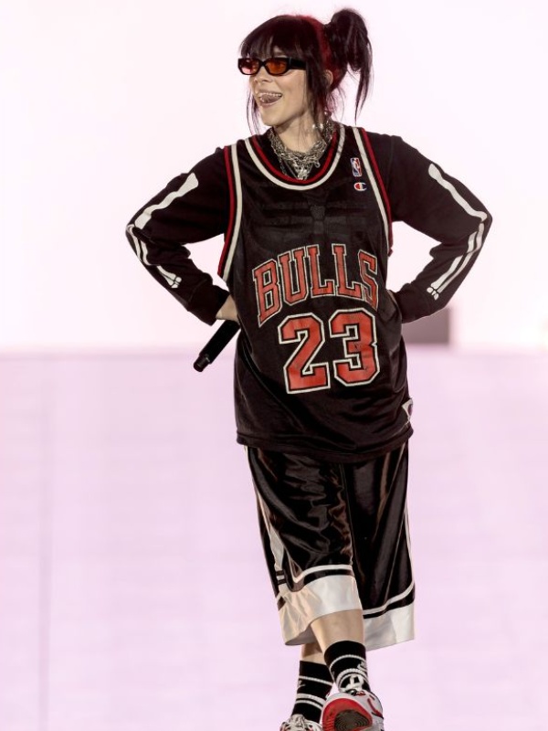 Billie Eilish Basketball Jersey | Billie Eilish Red/Black Jersey
