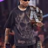 WrestleMania 41 Travis Scott Black Skull T-Shirt