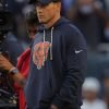 Ben Johnson Chicago Bears Sideline Blue Hoodie