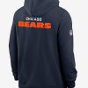 Ben Johnson Chicago Bears Home Sideline Blue Logo Hoodie - Unisex