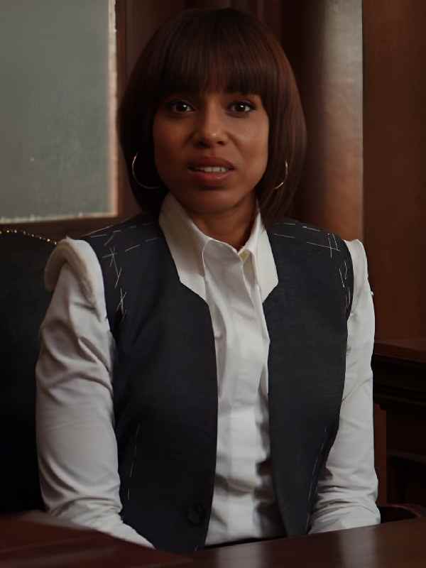 Imperfect Women S01 Kerry Washington Grey Vest TV Series Imperfect Women Season 1 2026 Kerry Washington Vest in Grey