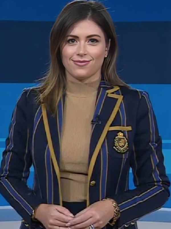 The Today Show 2026 Chloe Melas Striped Blazer TV Show The Today Show 2026 Chloe Melas Striped One Button Blazer